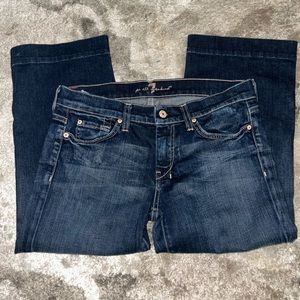 7 For All Mankind Womens Blue Denim Capris Size 28